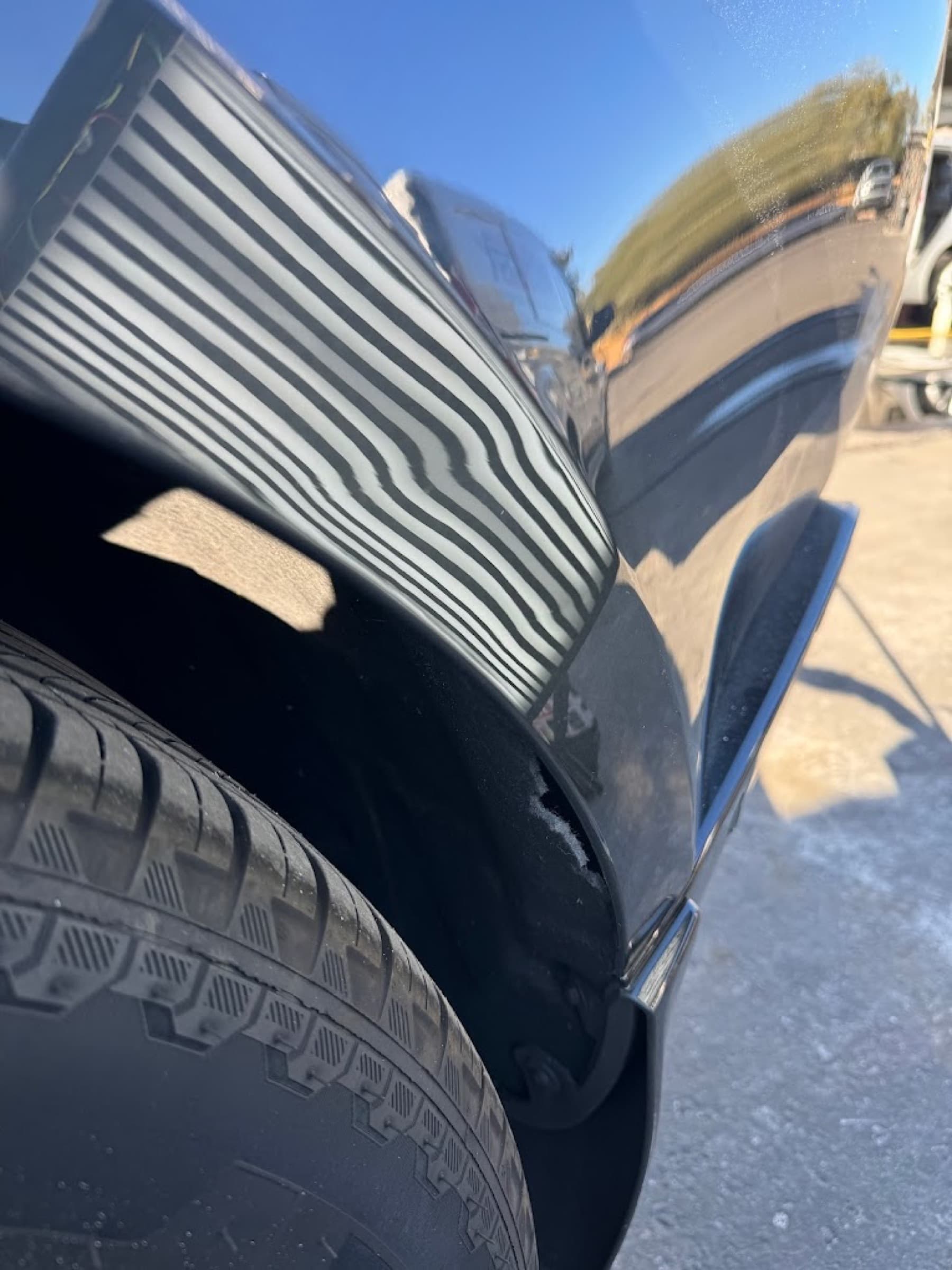 Recent paintless dent repair work.