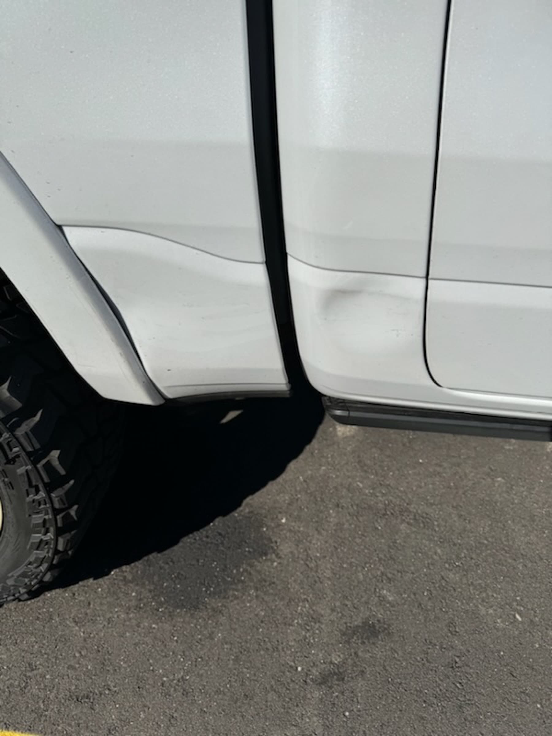 Recent paintless dent repair work.