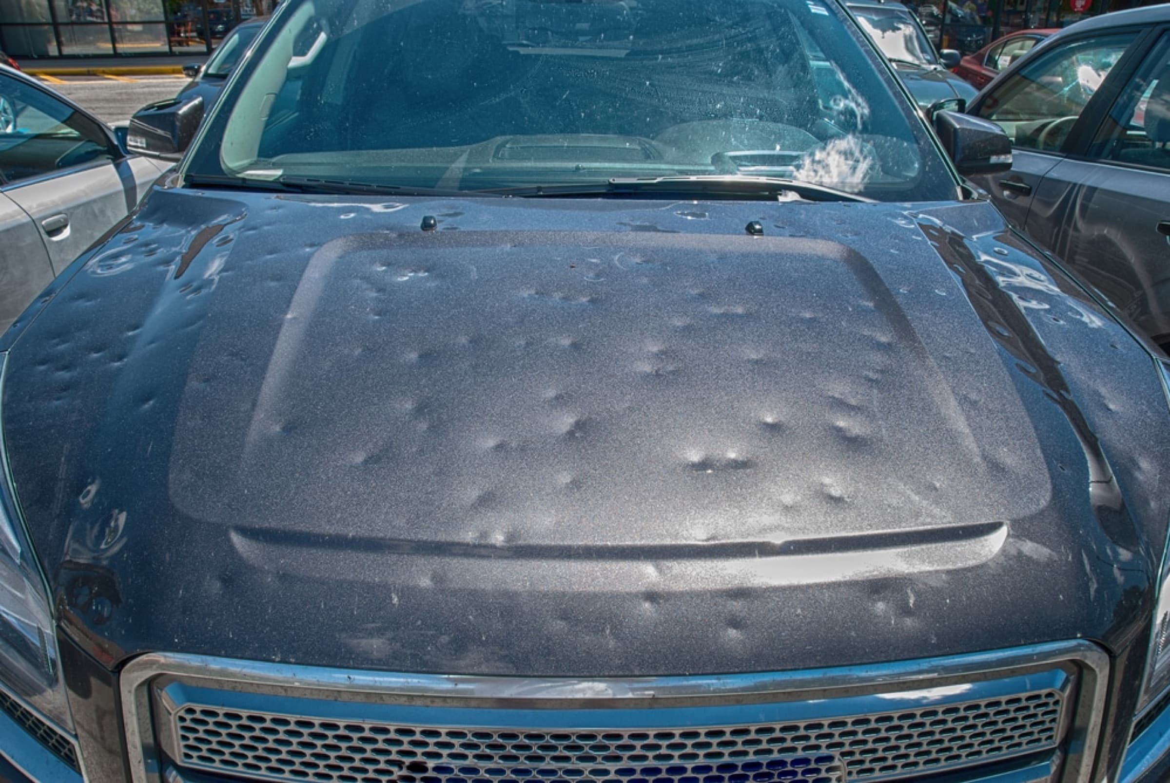 Recent paintless dent repair work.