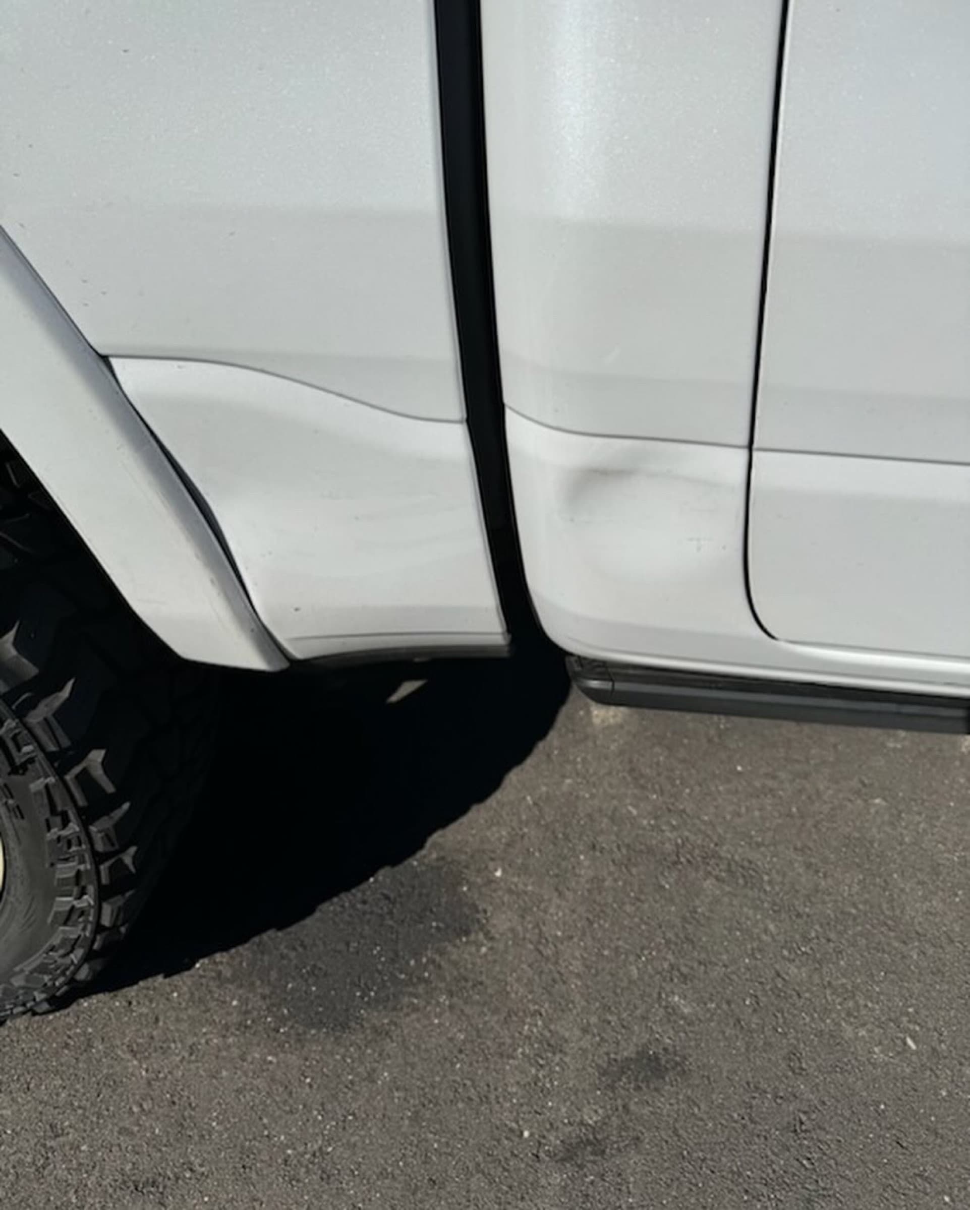 Recent paintless dent repair work.